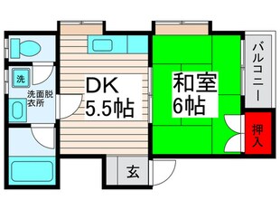 オキノハイツ１の物件間取画像